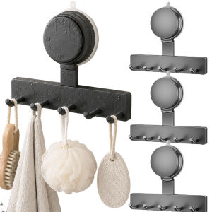No Punching Suction Cup Hook / Door Hanging Hooks Rack / for Clothes Towel Key / Heavy Duty Bathroom Kitchen Storage Rack / Waterproof Suction Cup Organizer Hooks