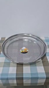 ถาดกลมเจาะรู ถาดสแตนเลส กระด้งสแตนเลส ถาดกลมเจาะรูระบาย กระด้ง (ทรงลึก) ขนาด 40/52 ซม. (ตราTK) ถาดสแตนเลสกลม ถาดสแตนเลส กลม - Lazada