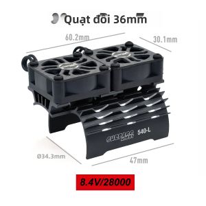 Giá Đỡ Tản Nhiệt Kim Loại SURPASS Cho Xe RC Quạt Làm Mát Động Cơ Không Chổi Than 8.4V Tương Thích Với Xe Tỷ Lệ 1/10 1/12 1/8 1/5