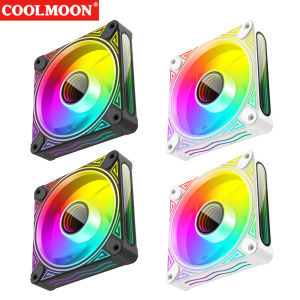 พัดลมเคสคอมพิวเตอร์ PC 120มม. 5V 3PIN ARGB พัดลมทำความเย็น Casing PC เรืองแสง 12V 4PIN PWM สำหรับการเดสก์ทอปคอมพิวเตอร์ ควบคุมอุณหภูมิอัจฉริยะ ควบคุมความเร็ว