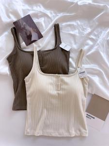 Áo Ba Lỗ Lót Lông Cừu Cổ Điển GUFY 3252 Mùa Thu Đầu Tiên Áo Ba Lỗ Nữ Dáng Ôm Vừa Vặn Chống Ánh Sáng Ngoài Trời Áo Ba Lỗ Thời Trang