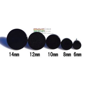 Acrylic-Based Resin Elegant Stud Earrings Black round Cake Trendy Female Male Earrings Stud Earring for Men Single-Sided Thin Needle