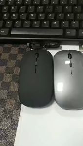 Rechargeable Wireless Bluetooth Mouse 5.1 / 2.4G LED Backlit Ultra-thin Mouse Silent Click For TV Laptop Tablet