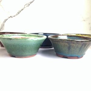 The Leaferie Bonsai Pot (Series 23) . Plant pot . Ceramic . Flowerpot . Planter . Purple sand pots