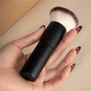 Oil Absorbent Non Powder Disrupting Flat Top Makeup Brush Super Soft Fiber Bristles