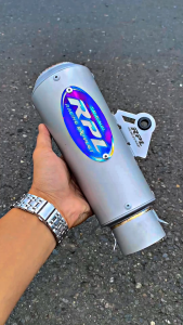 Silincer Gp1 inlet 50-55mm sandblas Original RPL Racing Exhaust Indonesia