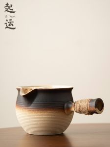 Complete Set Ceramic Tea Pot And Milk Tea Canister Traditional Chinese Style Cooking Utensils for Tea Making And Serving