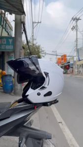 Mũ bảo hiểm 3/4 KLT trắng lên tem và kính đen cực ngầuhàng chính hãng tặng kèm nhiều quà