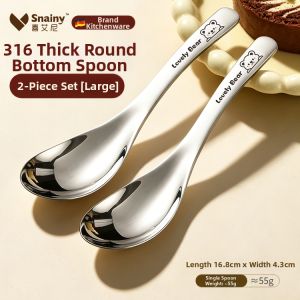Snainy | Food Grade Heavy Duty Round Head Child Friendly Spoon