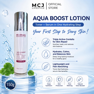 MCJ Beauty Aqua Boost Lotion Toner and Serum in One for Hydrated Glowing Skin 150g