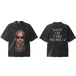 Áo Thun Nam Cổ Tròn Tay Ngắn in Hình Xe Tăng Phong Cách Đường Phố INS Thời Trang Mùa Hè Thường Ngày Rộng Rãi