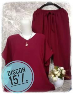PAKET DISCON -PAKAYAN WANITA REMAJA ONE SET ANDIN CATON PREMIUM
