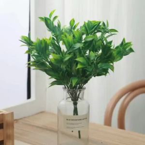 7 Branches Green Artificial Plants Water Plants Eucalyptus Orange Leaves Home Decor Fake Wedding Christmas Table Decoration
