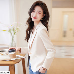 Green Suit Jacket Womens Slim Fit Professional Personality Casual High-End Feel Spring Autumn New Style Fashionable Top