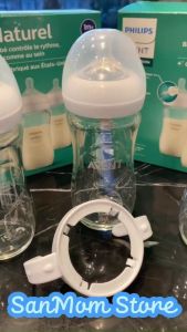 Bình Sữa Philip Avent Natural Thủy Tinh Nội Địa Mỹ 240ML Đủ Size Cho Bé Từ 0-18 Tháng Tuổi Không BPA Núm Silicon Tặng Tay Cầm Avent