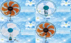 Quạt treo tường SENKO loại 1 2 dây có điều khiển từ xa (Remote) MODEL T1680 T1622 TR1628