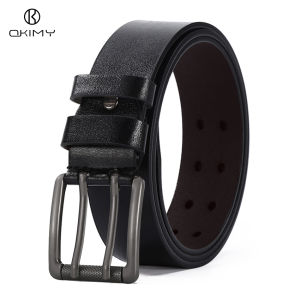 OKIMY Fashion Mens Belts PU Belt Double Needle Design Belts Business Belt 120cm Scratch Resistant Belts Leisure Belt Gentlemen Belt for Men