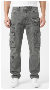 Mens Cargo Pants Gabardine Full Stitch Slim Straight Fit Cargo Pants Many Pockets Casual Daily Size 29-36