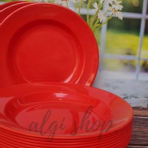 3Pcs Gratis sendok Piring makan cekung melamin tebal anti panas