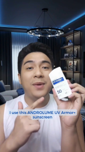 Androlume UV Armor+ Sunscreen for Men SPF 50 PA++++ Ultra Light Feel - Niacinamide Centella Asiatica Hyaluronic 60mL