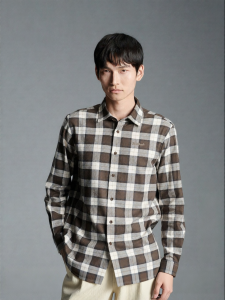 Slim Fit Casual Fashionable Gingham Shirt for Men