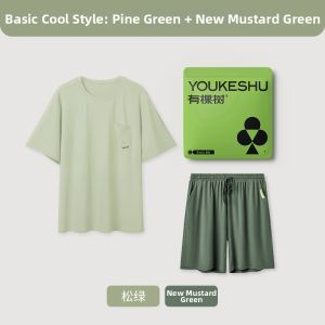 YOUKESHU | Couples Short Sleeve Modal Summer Pajama Set