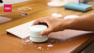 Mini desktop vacuum*Keep Desk Neat* Branded Deli Premium Quality * table keyboard vacuum* Handheld palm size*