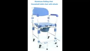 Ghế Bô Vệ Sinh Có Bánh Xe Khung Nhôm Nhẹ Đệm Da Pu Có Gác Chân Lucass GX-200 (GX200)(Khung nhôm cao cấp)