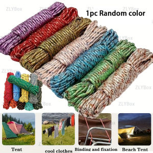 Thickened Nylon Clothesline 393.70inch Portable Drying Rack for Laundry and Bedding Windproof Multifunctional Outdoor Travel Rope Suitable for Balcony Sunbathing Random Color Delivery Clothesline