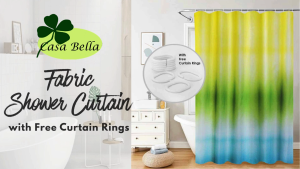 Waterproof Makapal Shower Curtain Polyester 180 x 180 cm Eco-friendly Mold-resistant Quick-drying with FREE 12PC Curtain Rings