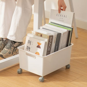 Desktop Book File Storage Box Plastic Storage Box Sundries Toys with Pulley Storage Box Stacked Book Holding Boxes