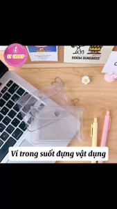 Ví Mini Đựng Thẻ Tiền Xu ST GROUP chất liệu PVC trong suốt nhẹ bền đa năng chống thấm nước Ví Đựng Son Môi kim sa lấp lánh