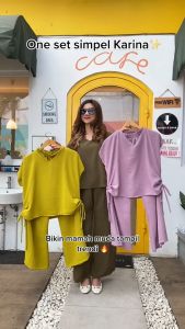 ONESET KARINA SETELAN CRINKLE PREMIUM