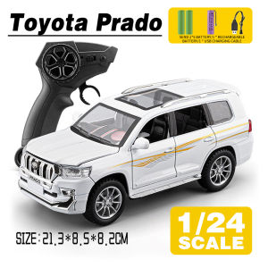 LEO 1:24 Toyota Prado Alloy Remote Control Vehicle Diecast Model Car Alloy Cars Toys Collection Gift For Kids Boy Girl