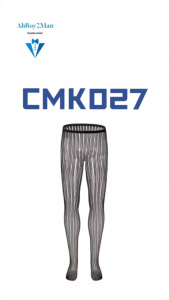 Mens Stocking: Nylon Fishnet Waist to Feet Body Stocking (CMK027)