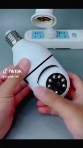 Tuya Smart E27 Security Camera 2.4G 3MP HD for HomeBaby/Elder/Pet Camera 100-240V W/Phone AppColor Night Vision 2-Way Audio