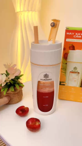 Máy xay sinh tố cầm tay Bugaro dung tích 340ml lưỡi dao 10 cánh inox 304 xay hoa quả siêu nhuyễn chỉ trong 30 giây tự ngắt