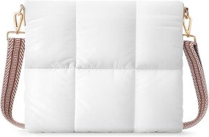 MoKo 12.9 Inch Puffy Tablet Sleeve Bag for iPad Pro 12.9 inch New iPad Air/Pro 13 inch 2024 Tab S8/S9 Plus 12.4Quilted Puffer Pillow Case with Shoulder StrapSling Crossbody Bag