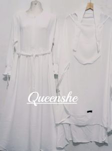 gamis syari SYAHIRA SET by Queenshe fashion bahan cringkle 2-15th