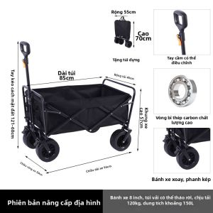 YINGLE | Xe Đẩy Dã Ngoại Gấp Gọn có Bàn