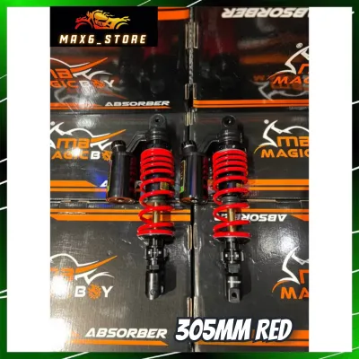 NVX155 V1 V2 V3 Magic Boy Dual Suspension 275MM & 305MM A307 Absorber Heavy Duty Rebound Compression Adjustable Yamaha Aerox NVX Mono Shock MAGICBOY