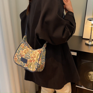 GROSIRAN OMYGOOSE Tas Selempang Wanita Slingbag Kanvas Bordir Motif Bunga TFW 0289