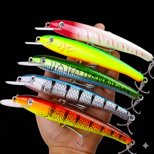 1pc Professional Heavy Minnow Fishing Lure 28.8 43.8g Artificial Hard Bait Wobblers for Saltwater & Freshwater Pike Walleye Bass
