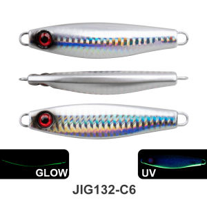 TEASER J132 30g 40g 60g 80g 100g Shore Casting Metal Jig Lure Saltwater Fishing Jigging Lures Glow UV Hard Sinking Jigs Bait