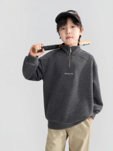 zosee | Áo Hoodie Bé Trai Cổ Đứng Nửa Kéo