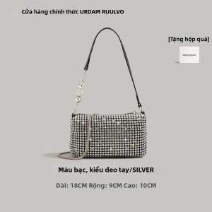 URCDN RDALVO | Túi Đầm Tối Elegance Mới Thiết Kế với Kim Cương và Ngọc Trai