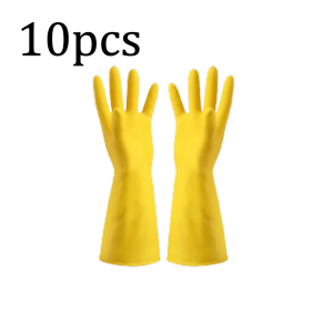 Găng Tay Rửa Chén Hạng Nặng Cao Su Latex Siêu Bền Chống Thấm Nước Chống Mài Mòn Để Làm Sạch Nhà Bếp Công Việc Gia Đình - Gói 1/3/5/10