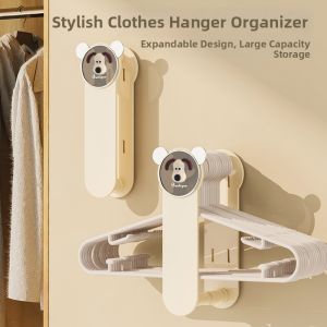 Luxury Cream-Styled Adjustable Wall Hanging Clothes Rack