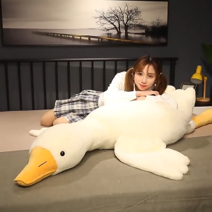 Big Goose Duck Doll Plush Long Sleep Pillow Soft Stuffed Toy 50cm/90cm/130cm/160cm Childrens Festival Birthday Gifts