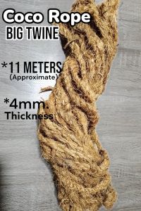 12 to 15 meters length & 4mm. diameter Coconut Rope Coco Rope for DIY Cocopole for Plants | Coco Fiber | Coco Twine